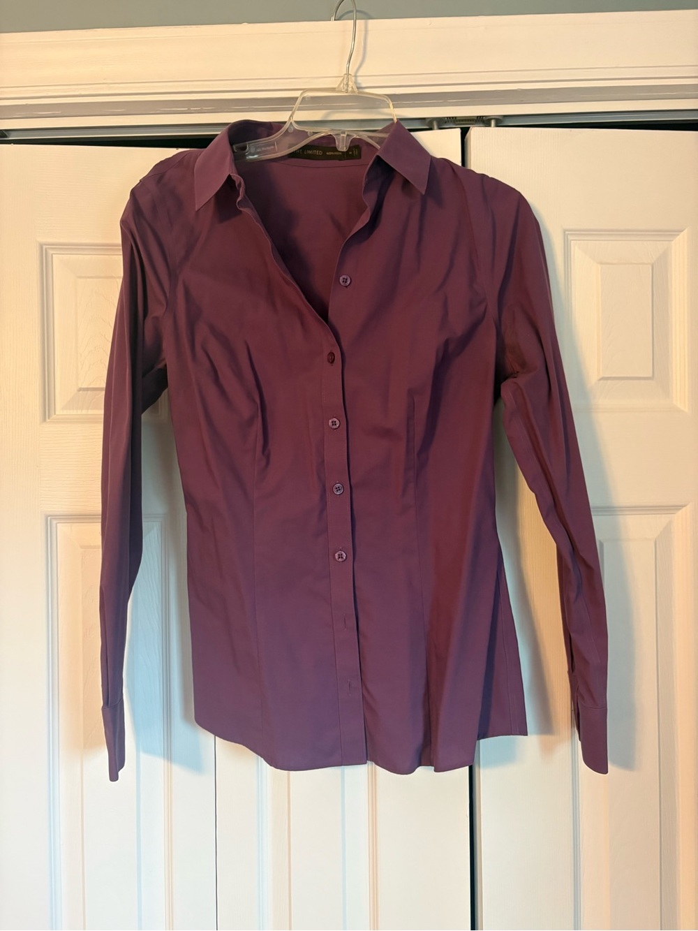The Limited Plum Button-Down Collared Women's Shirt